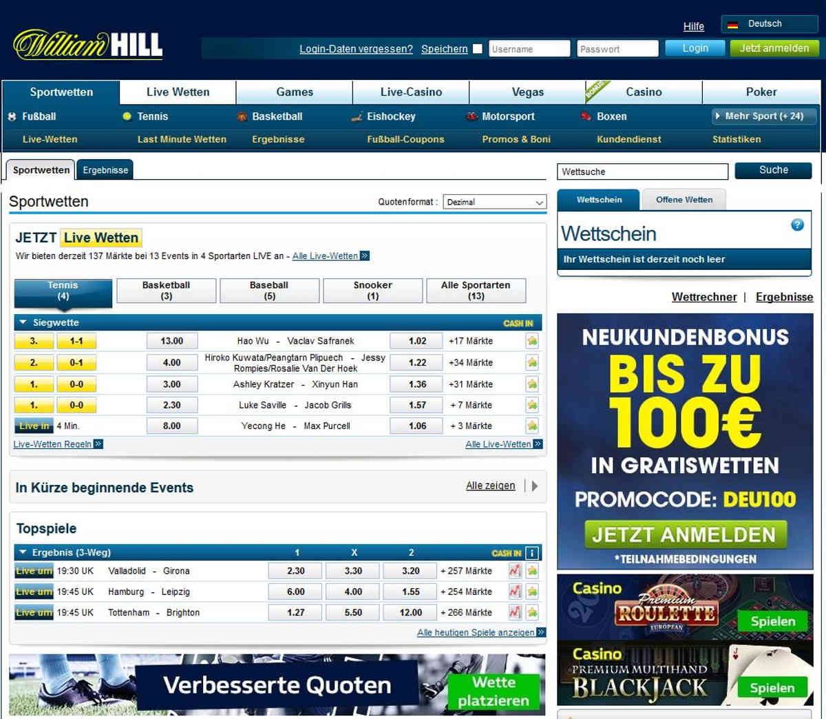 William Hill Wetten William Hill Wetten